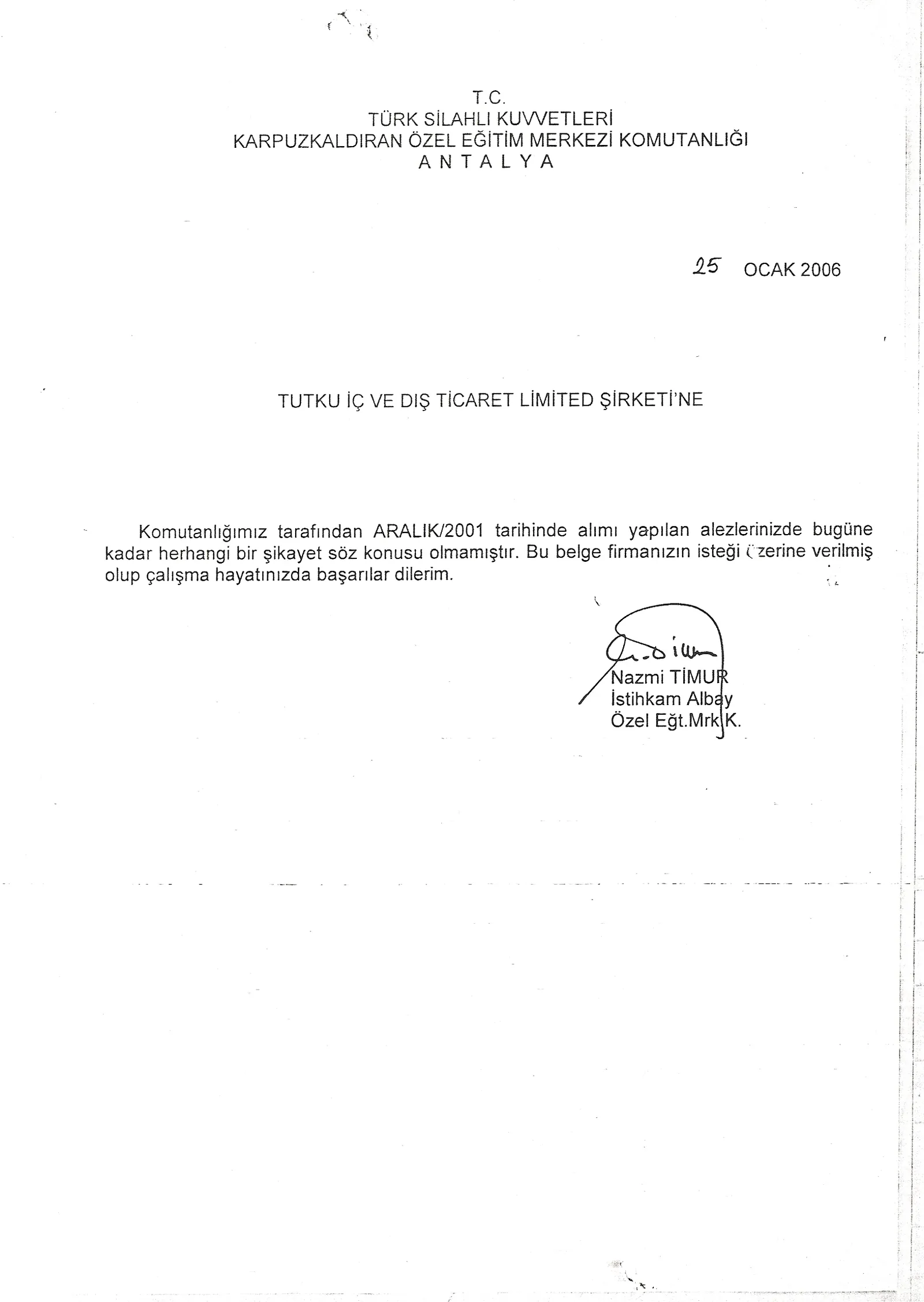 Özel Eğitim Merkezi Komutanlığı - Antalya
